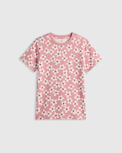 100% Organic Cotton Jersey Short Sleeve Tee - 6 / Dino Sketch