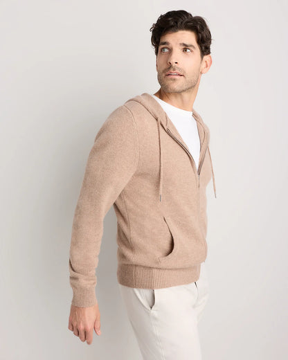 Mongolian Cashmere Full-Zip Hoodie - S / Teak