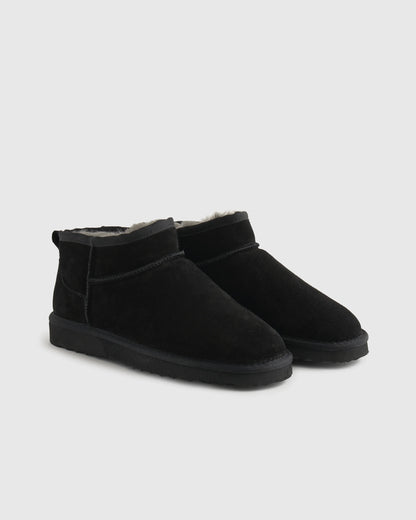 Australian Shearling Mini Boot - 6 / Black