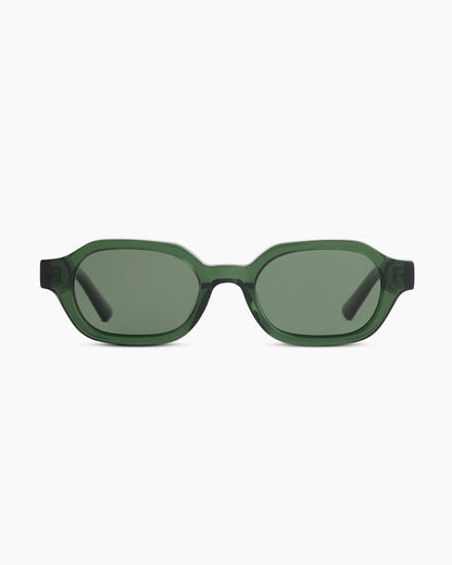 Sardinia Polarized Acetate Sunglasses - One Size / Black with Green lens