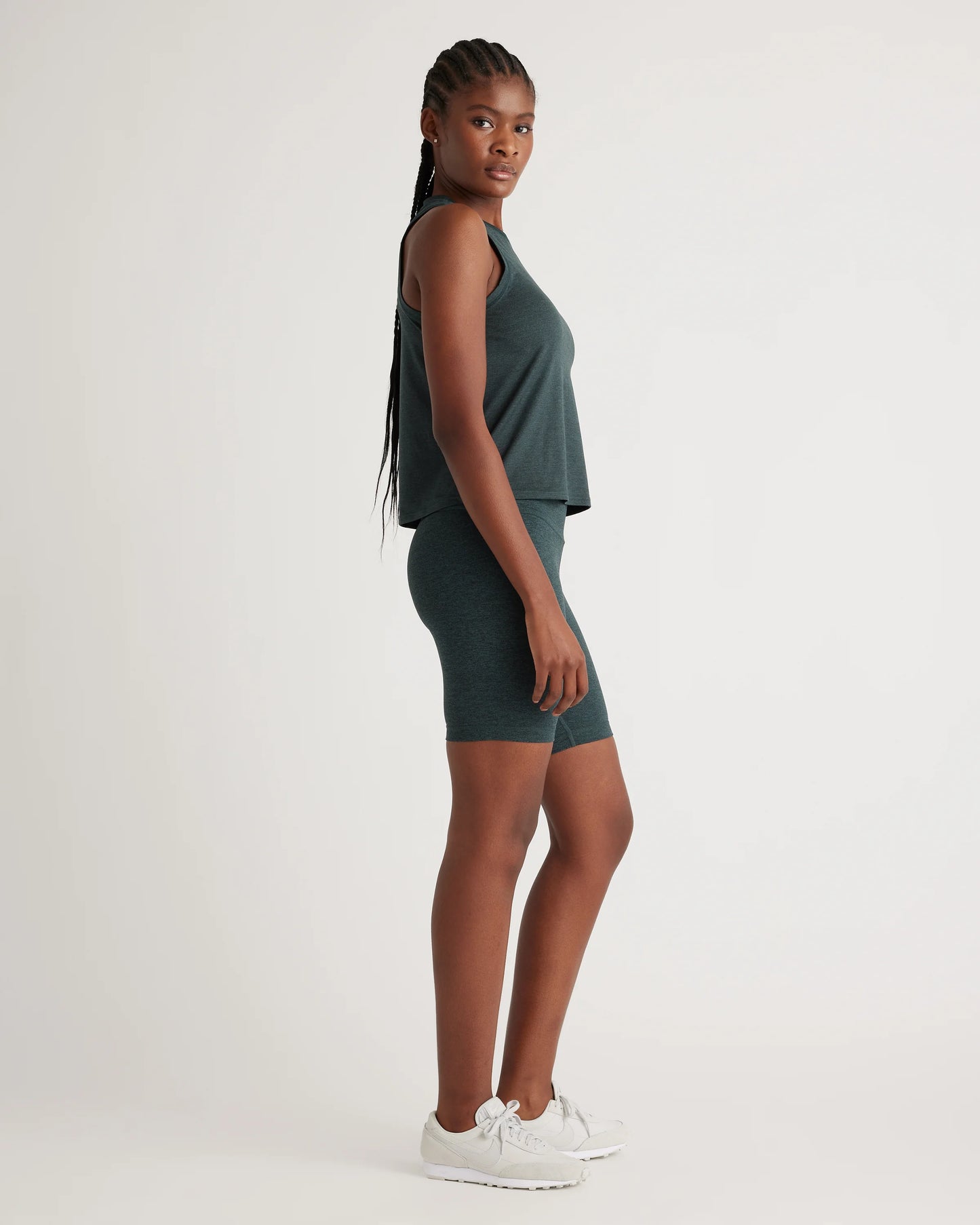 Flowknit Breeze High-Neck Tank - XS / Heather Deep Navy