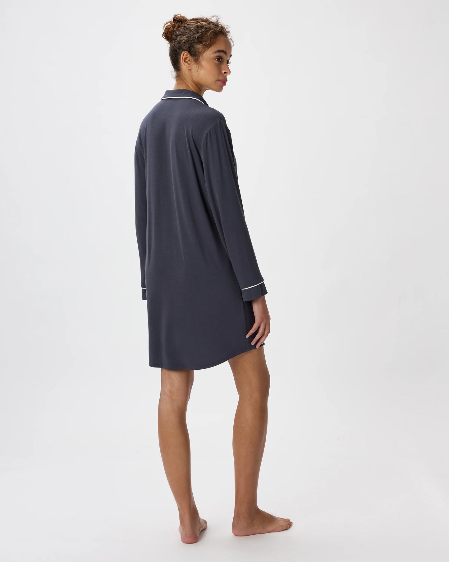 Bamboo Jersey Sleep Shirt - XS / Rhubarb