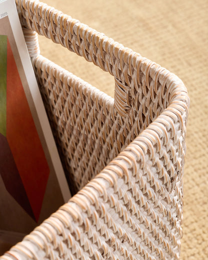 Handwoven Rattan Legal Size Storage Box - One Size / Natural