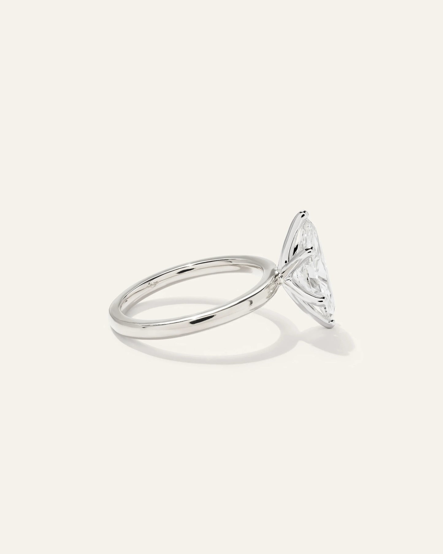 Lab Grown Diamond Marquise Comfort Fit Engagement Ring - 2ct - 4 / Yellow Gold
