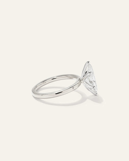 Lab Grown Diamond Marquise Comfort Fit Engagement Ring - 2ct - 4 / Yellow Gold