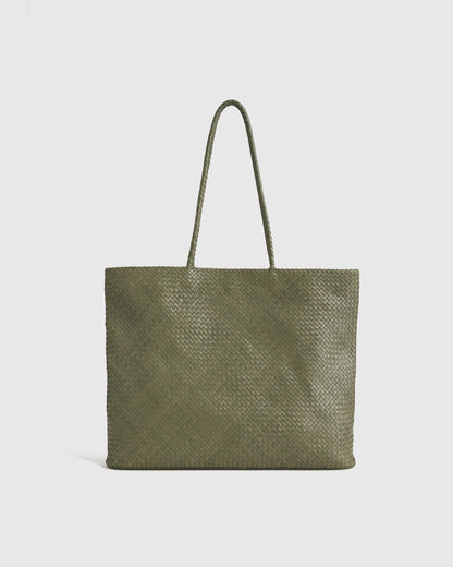 Siena Handwoven Tote - One Size / Taupe