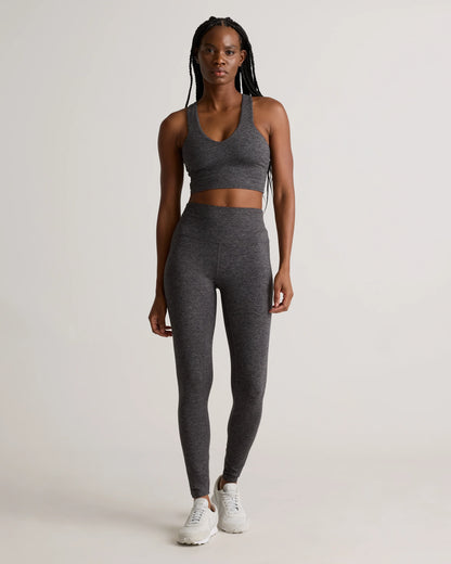 Ultra-Soft V-Neck Cropped Tank - XS / Heather Navy