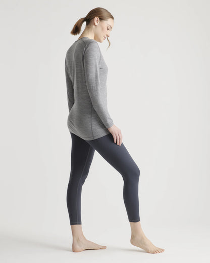 100% Merino Wool All-Season Long Sleeve Base Layer - XS / Black