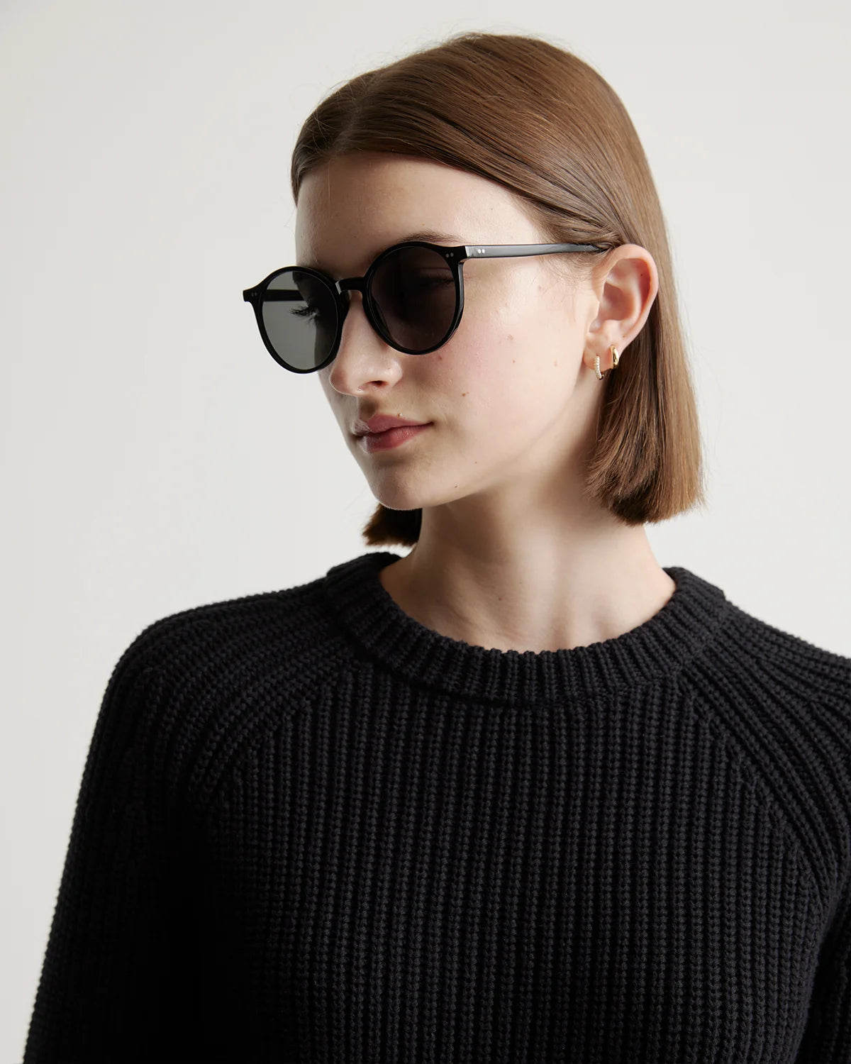 Brixton Polarized Acetate Sunglasses - Standard / Clear Taupe with Brown lens