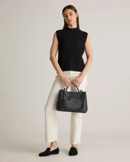 Romy Handwoven Satchel - One Size / Cognac