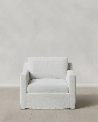 Ellery Slipcover Chair in Performance Linen - One Size / Sand