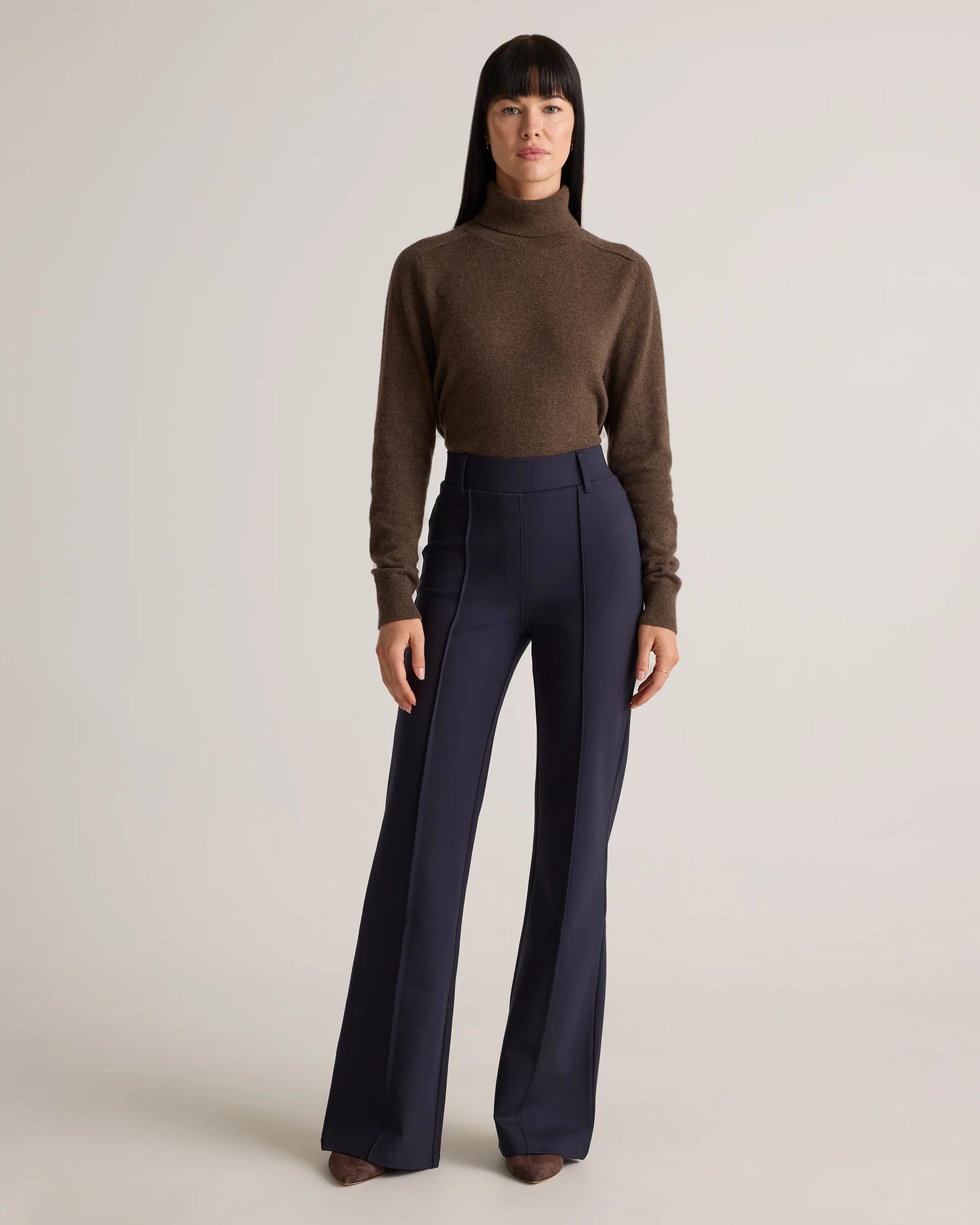 Ultra-Stretch Ponte Flare Leg Pants - XS / Charcoal