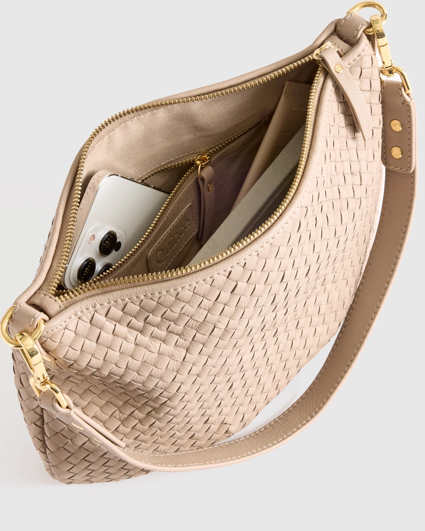 Sloane Handwoven Mini Shoulder Bag - One Size / Cognac