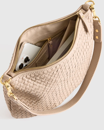 Sloane Handwoven Mini Shoulder Bag - One Size / Cognac