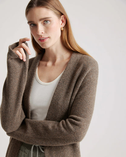 Superfine Merino Wool Sweater Coat - XS / Heather Grey