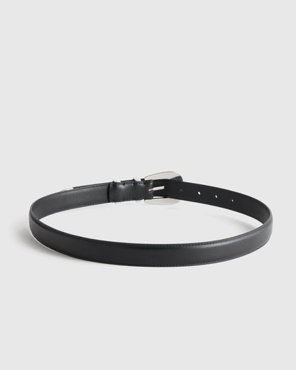 Lola European Leather Western Belt - XS / Black/Silver
