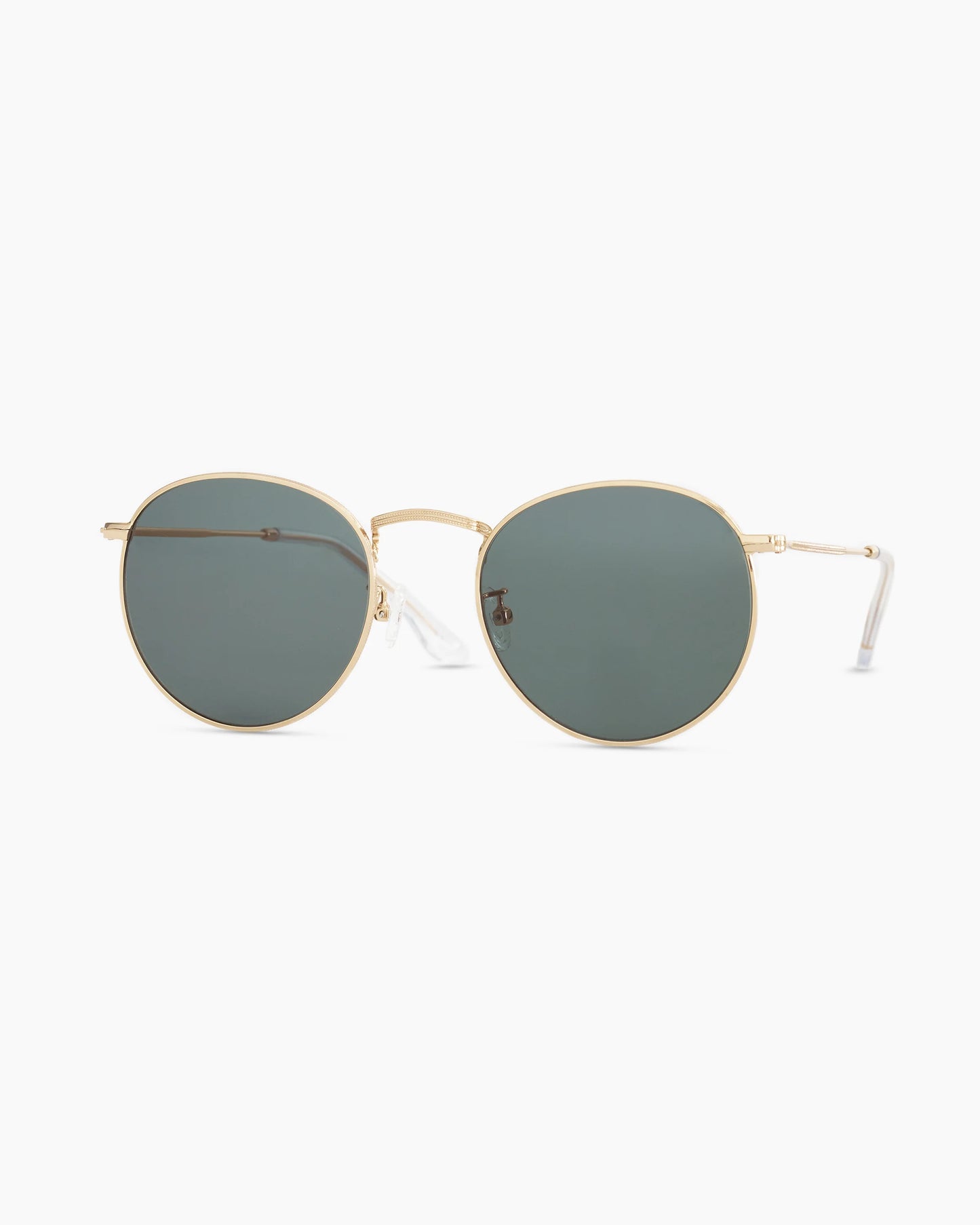 Hugo Polarized Stainless Steel Sunglasses - One Size / Gold with Green lens