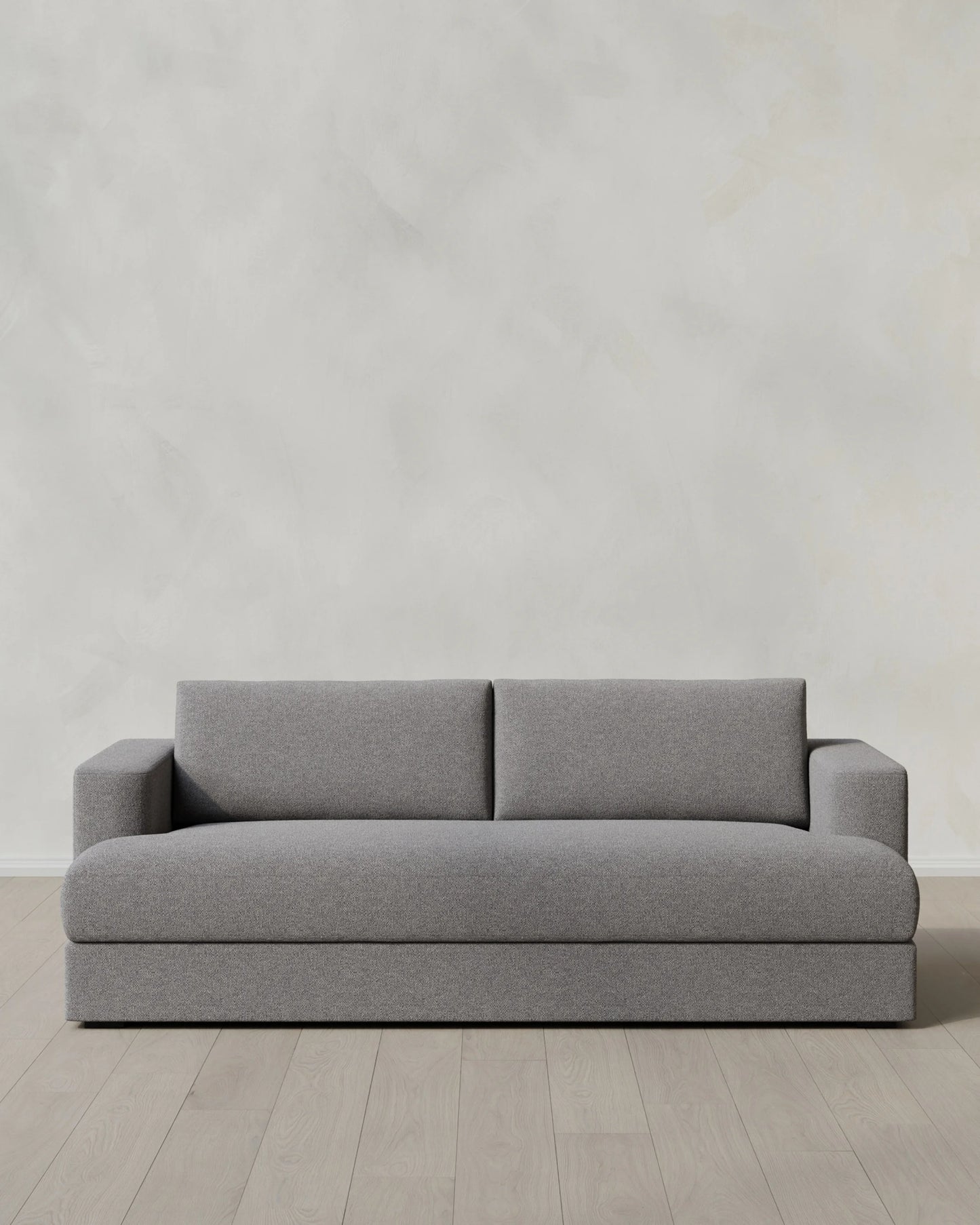 Sierra Curved Arm Sleeper Sofa in Performance Basketweave - One Size / Flax