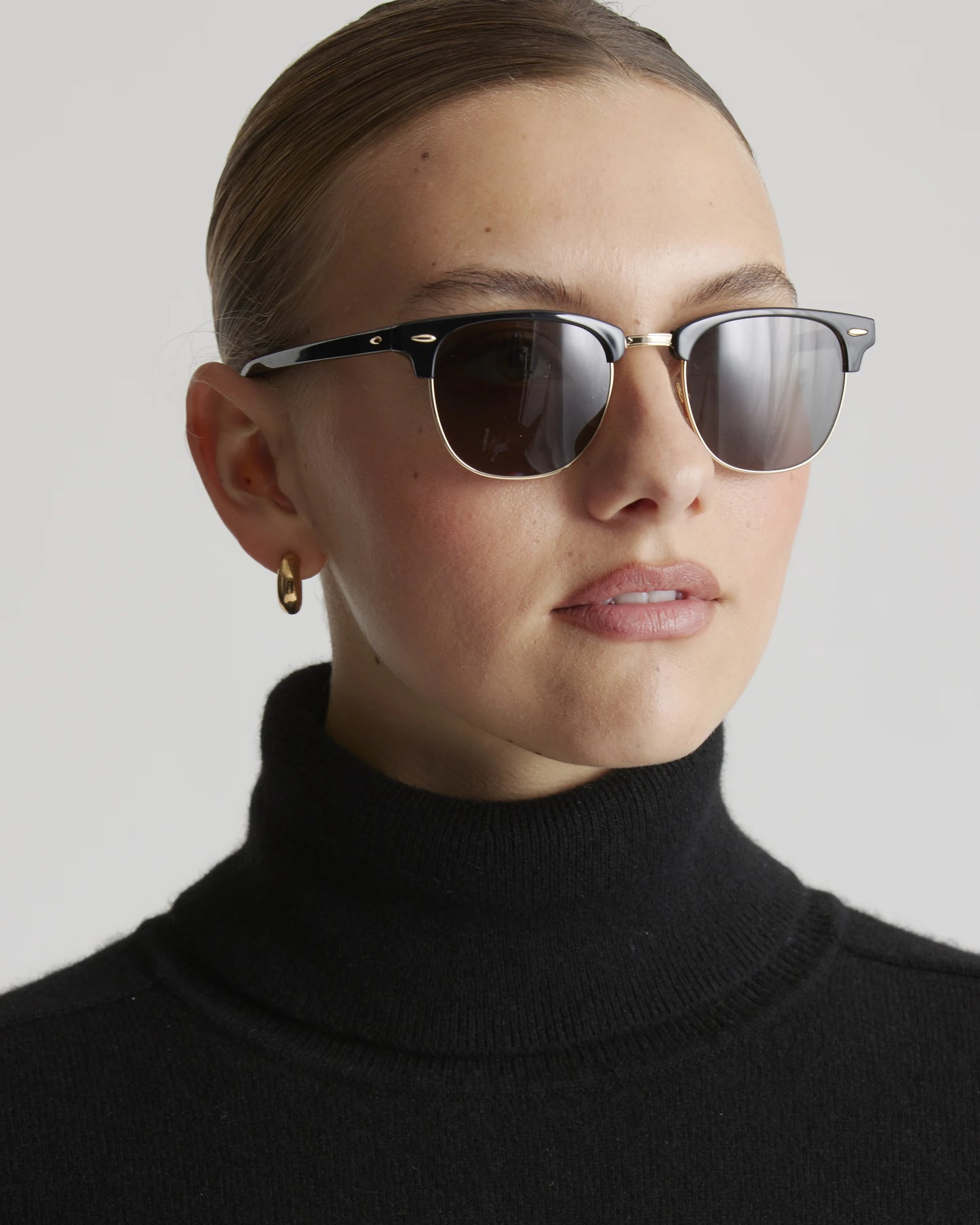 Avery Polarized Acetate Sunglasses - One Size / Clear Slate with Grey lens