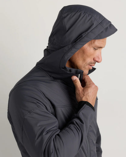 Weather Proof Fleece-Lined Hooded Jacket - S / Carbon Grey