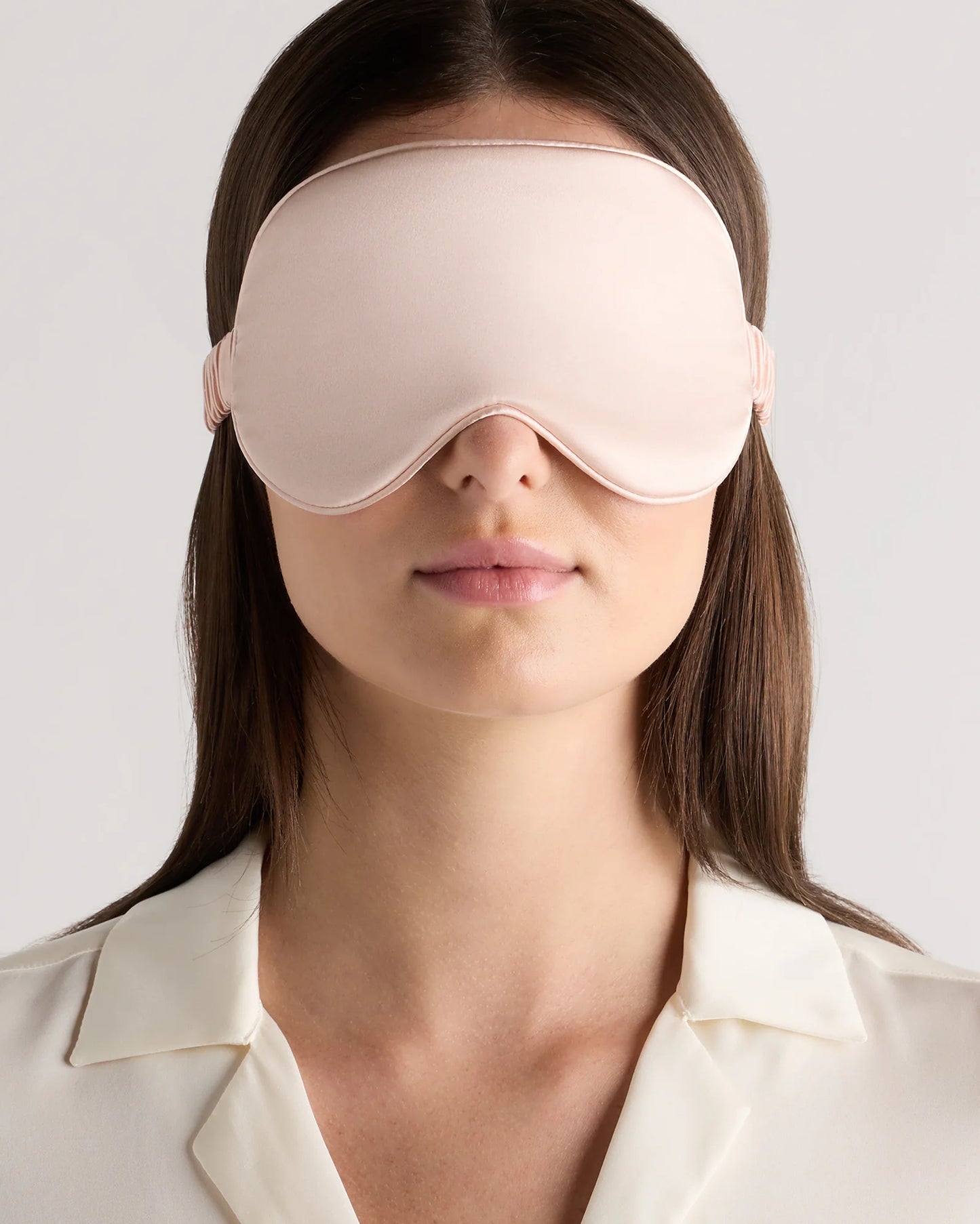 Mulberry Silk Beauty Sleep Mask - One Size / Soft Pink