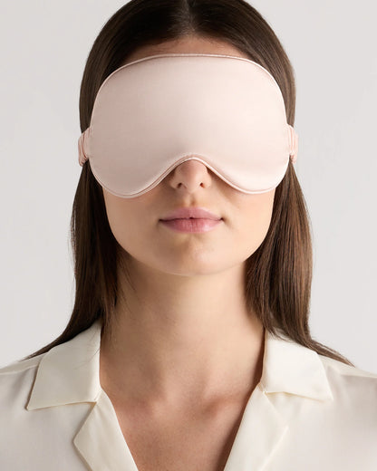 Mulberry Silk Beauty Sleep Mask - One Size / Soft Pink
