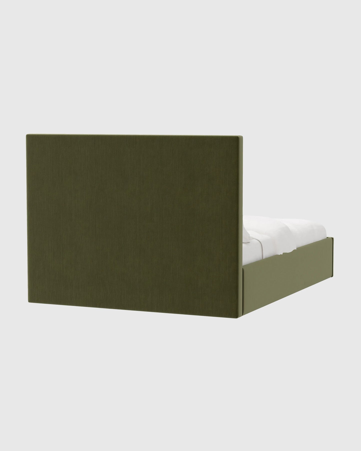 Square Bed in Performance Velvet - Full / Butterscotch