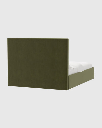 Square Bed in Performance Velvet - Full / Butterscotch
