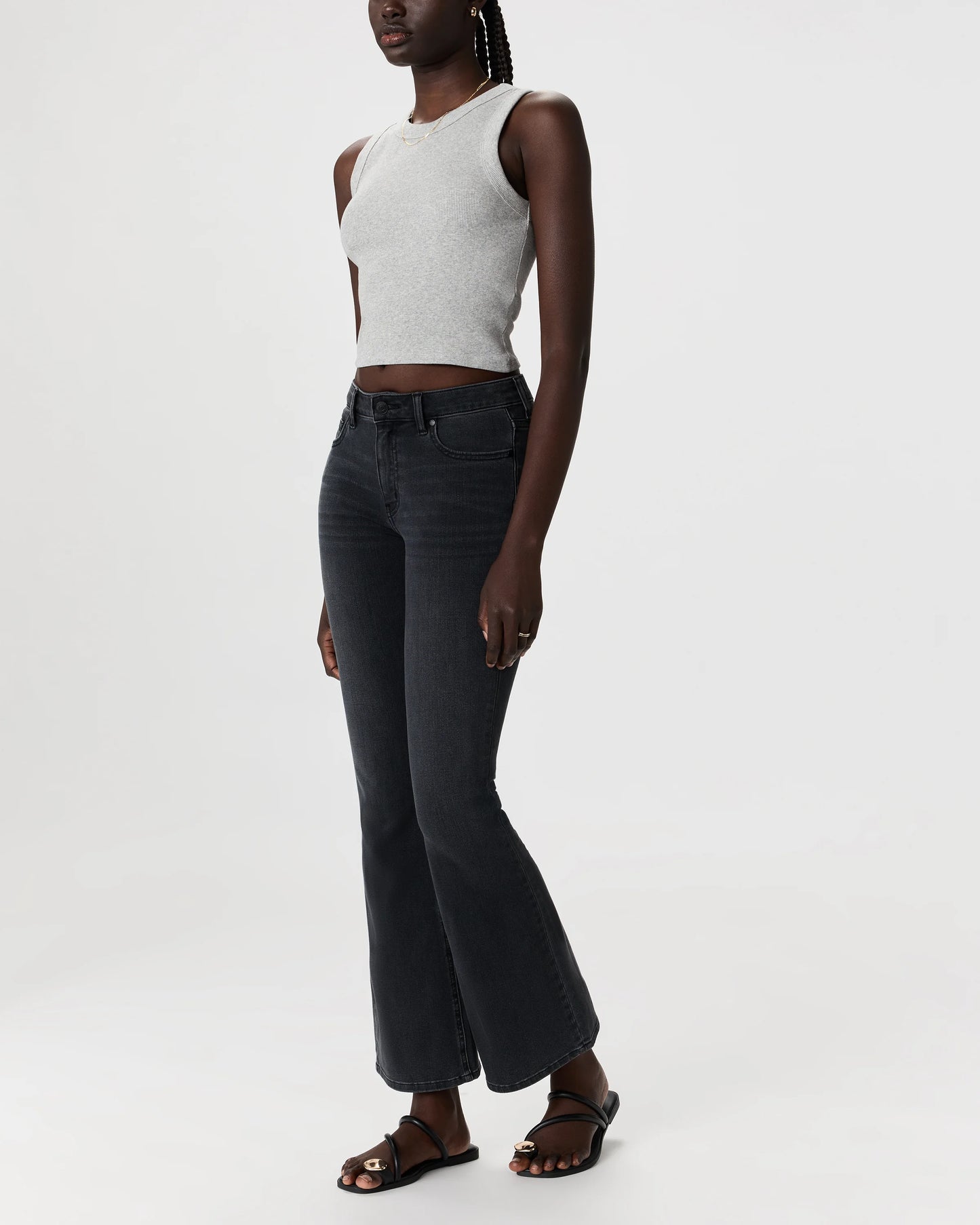 Luna Stretch Flare Jeans - 24 / Black