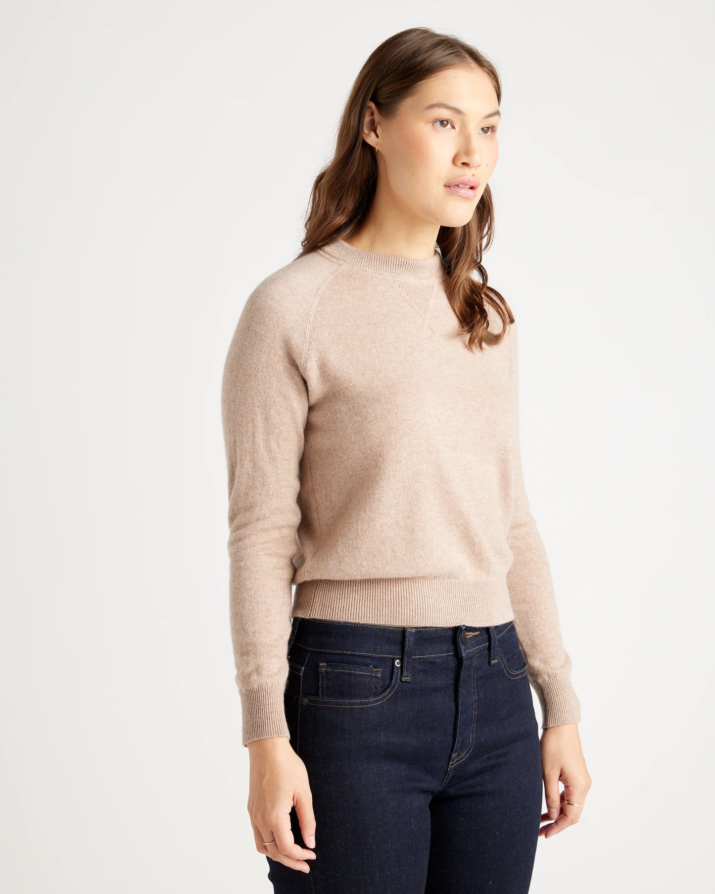 Mongolian Shrunken Cashmere Sweatshirt - XS / True Navy