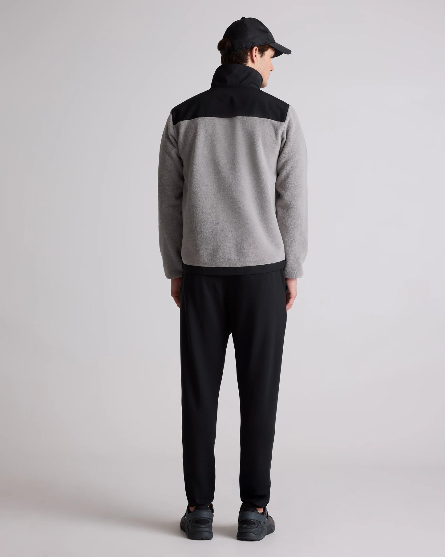 Polar Fleece Full-Zip Jacket - S / Gravel/Bold Black