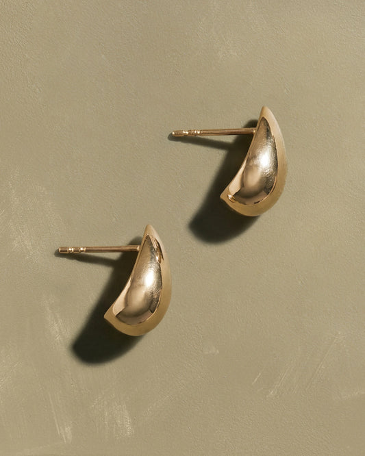 14K Gold Small Teardrop Earrings - One Size / Yellow Gold