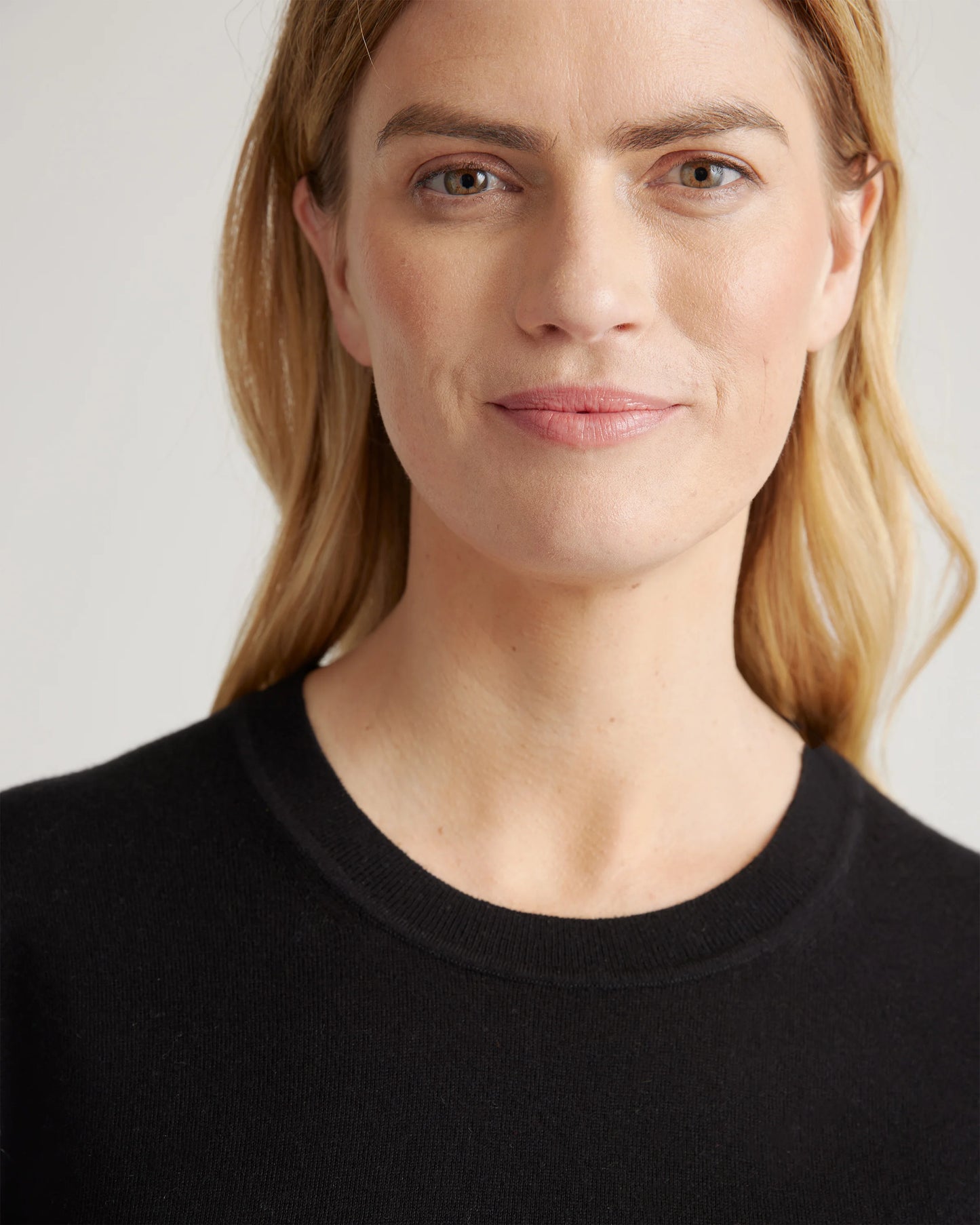 Lightweight Cotton Cashmere Crew Sweater - XS / Mountain Spring Blue