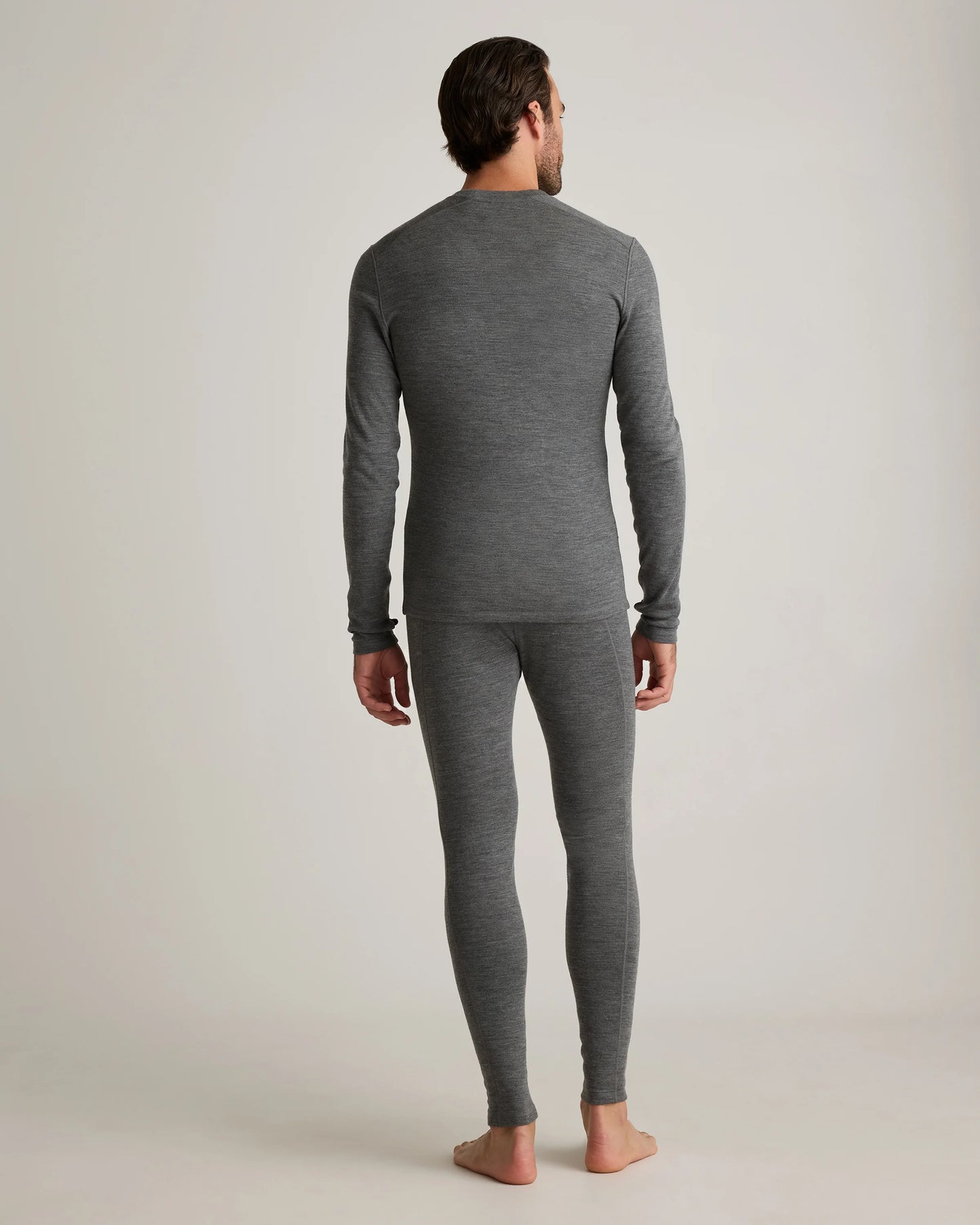 100% Merino Wool Cold Weather Base Layer Bottoms - S / Black