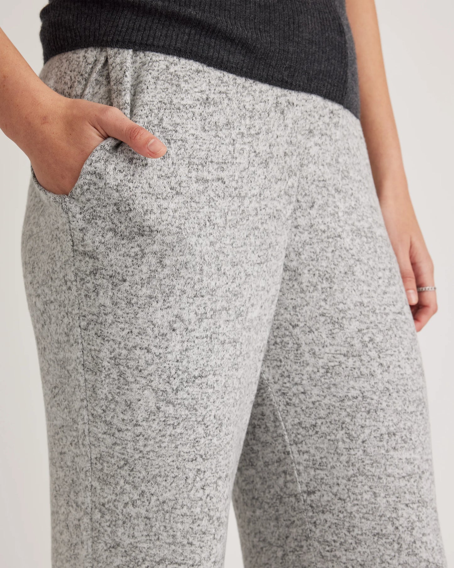 Brushed Lounge Straight Leg Pant - XS / Heather Grey