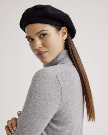 Mongolian Cashmere Beret - One Size / Varsity Red