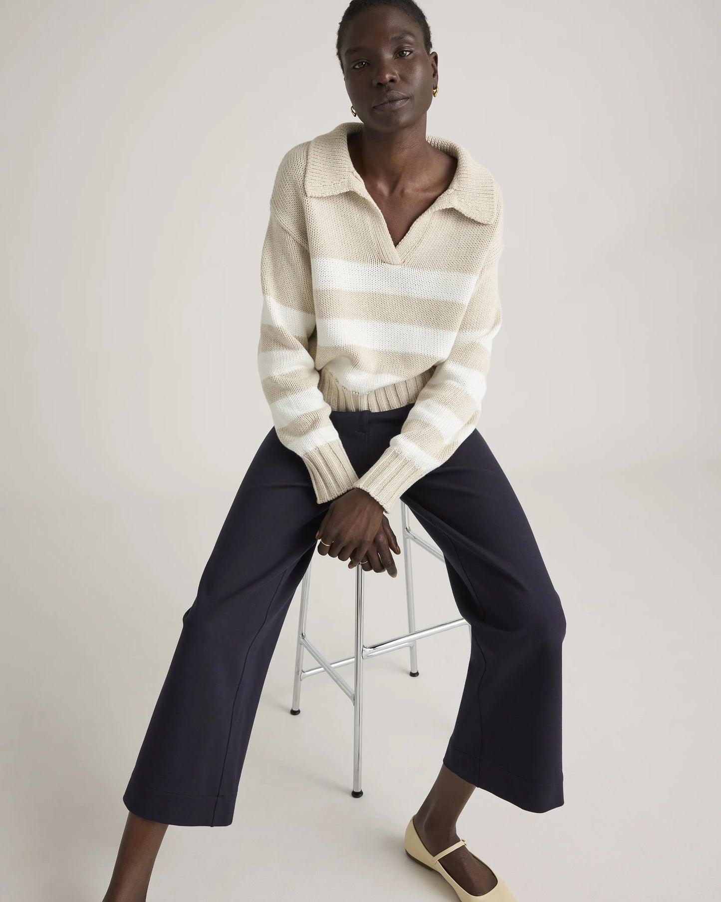 Ultra-Stretch Ponte Cropped Wide Leg Pants - 0 / Espresso