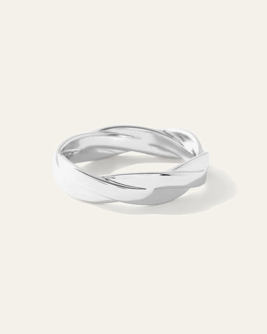 Silver Twisted Cable Band - 7 / Sterling Silver