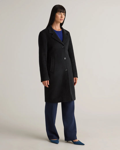 Camel Hair Single-Breasted Midi Coat - XS / Mocha Brown