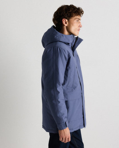 Responsible Down Hooded Parka - S / Storm Blue