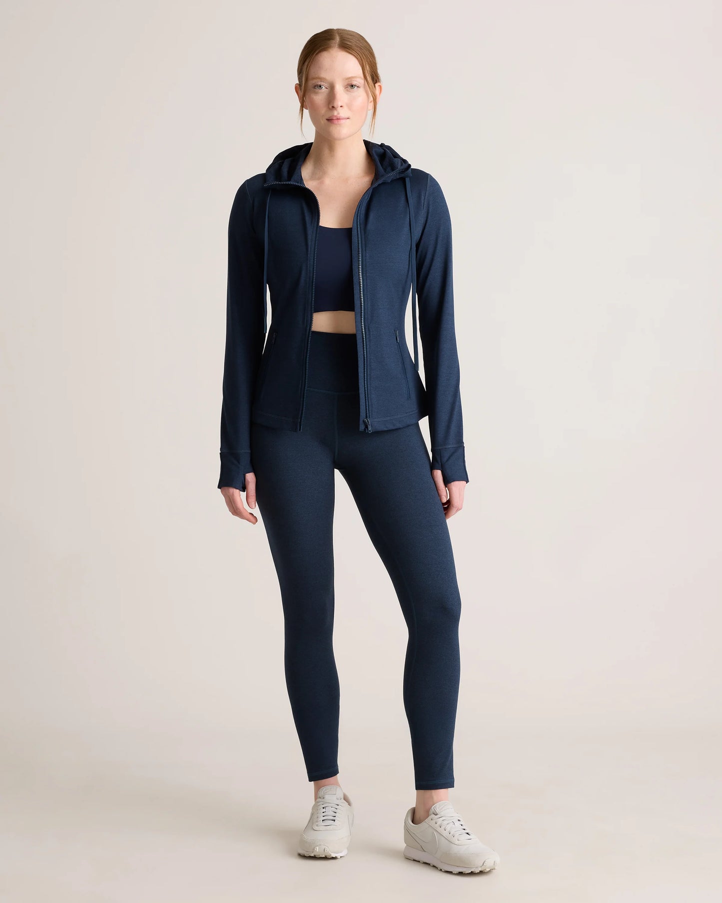 Ultra-Soft Slim Fit Hooded Jacket - XS / Heather Black
