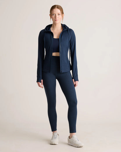 Ultra-Soft Slim Fit Hooded Jacket - XS / Heather Black