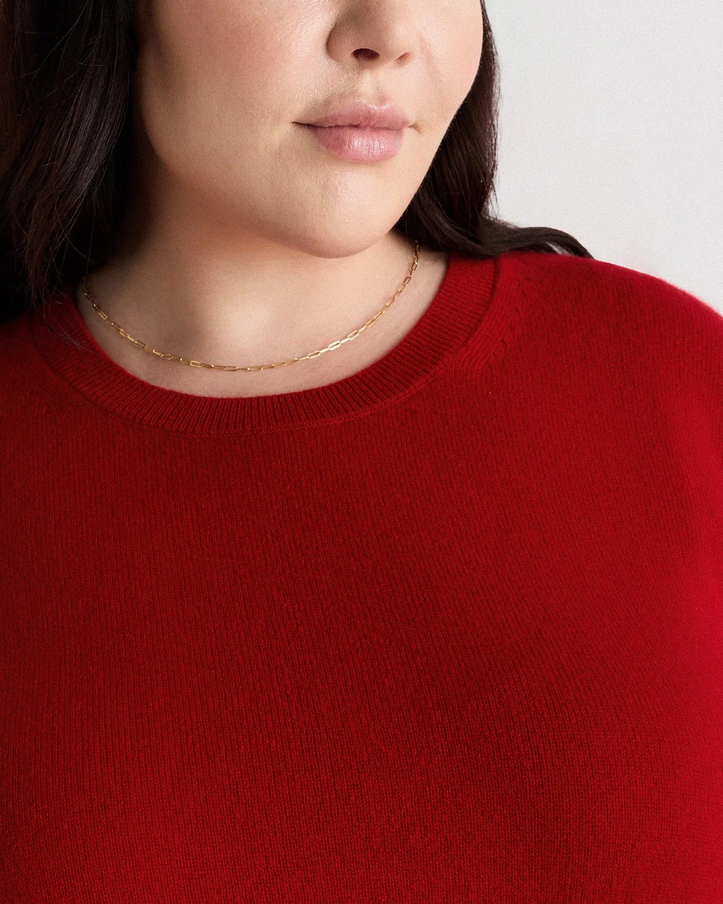 Mongolian Cashmere Tee - 1X / Heather Vintage Pink