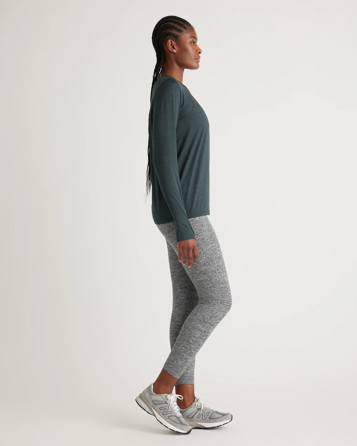 Flowknit Breeze Long Sleeve Top - XS / Heather Deep Navy