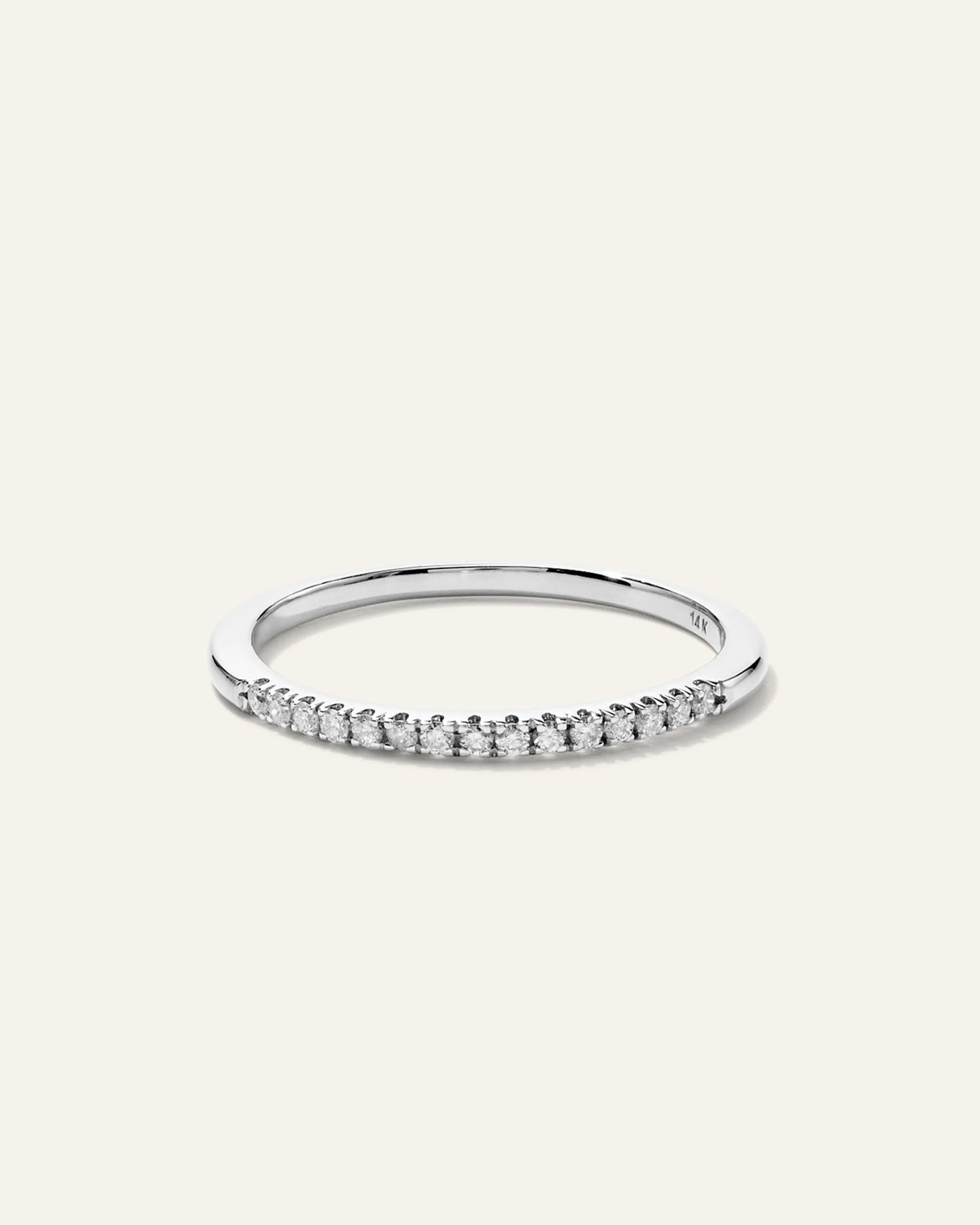 14K Gold Diamond Wedding Band - 4 / Yellow Gold