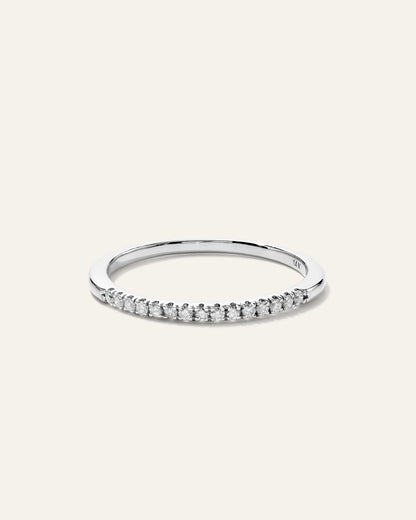 14K Gold Diamond Wedding Band - 4 / Yellow Gold