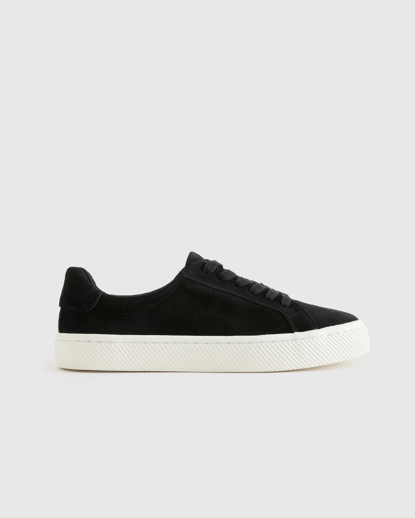 Italian Suede Everyday Sneaker - 5 / Black