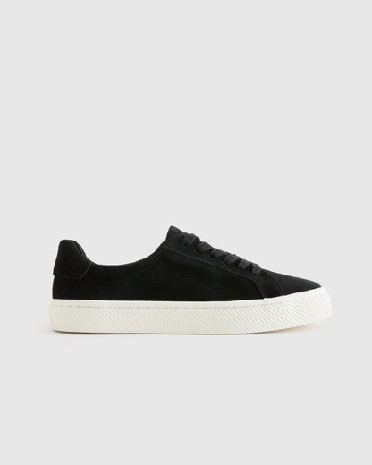 Italian Suede Everyday Sneaker - 5 / Black