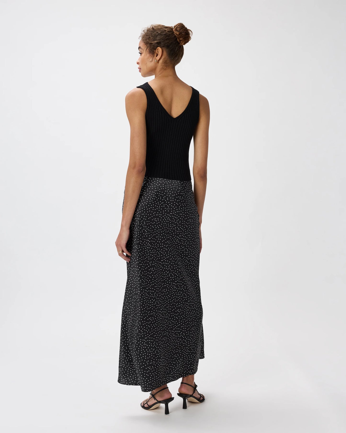 100% Washable Silk Maxi Skirt - XS / Champagne
