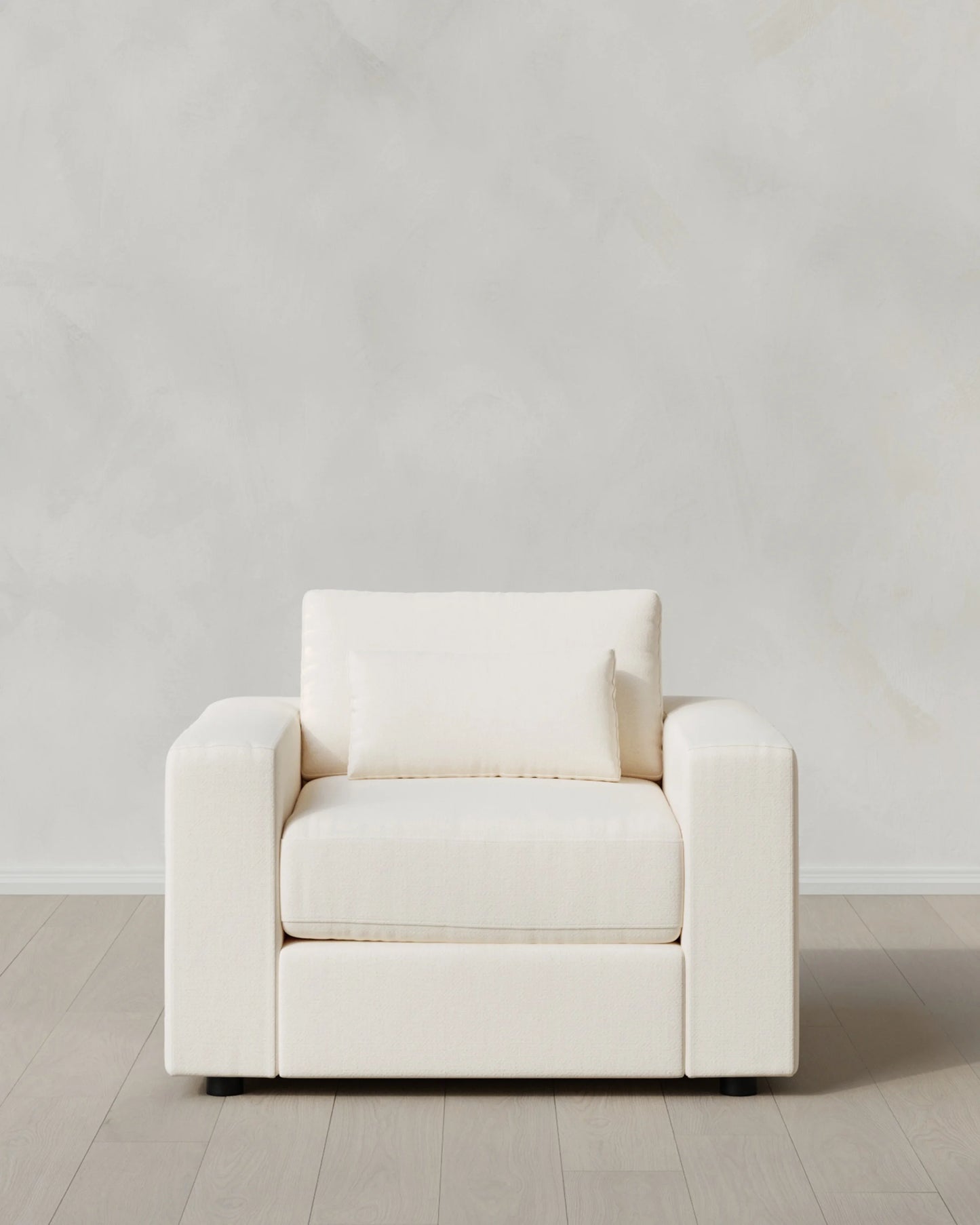 Ashford Deep Seat Chair and a Half in Performance Chenille Linen Blend - 46" / Snow